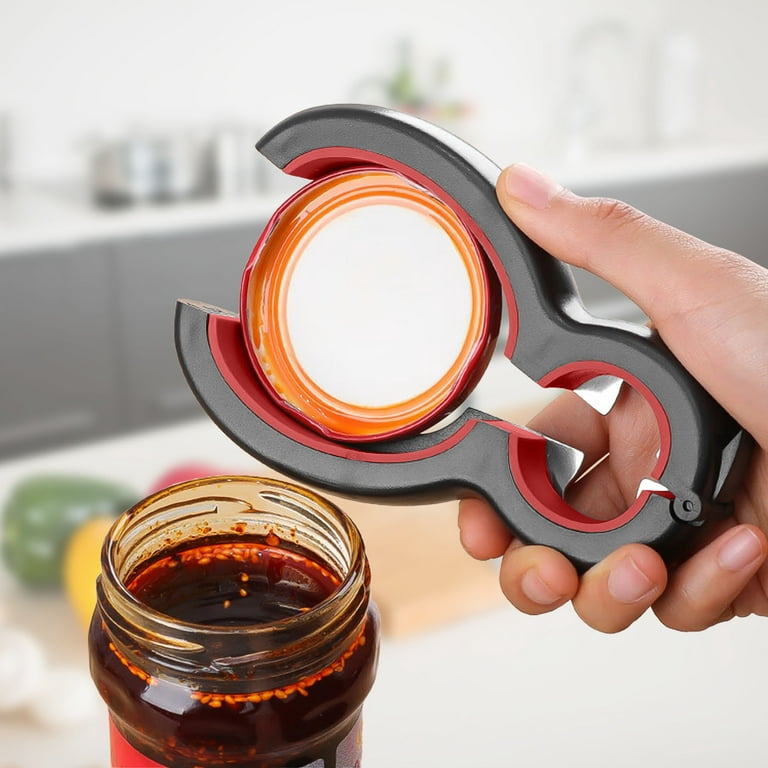  Bottle Opener for Arthritic Hand,Jar Opener for Old People,  Children, Women, Those with Weak Hands,Multifunctional Kitchen Gadgets  (02-Black) : Home & Kitchen