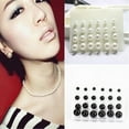 thumbnail image 3 of Yesbay 12 Pairs Women Party Ear Studs Faux Pearl Round Earrings Set Jewelry-White, 3 of 7