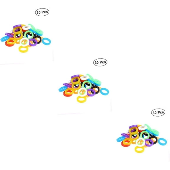 90 Pcs Colored Keyboard Key Ring Tags Silicone Key Cover Cute Key Cap Covers Color Coded Key Covers Key Identifiers Key Caps Key Color Covers Key Sleeve House Key Chain Door