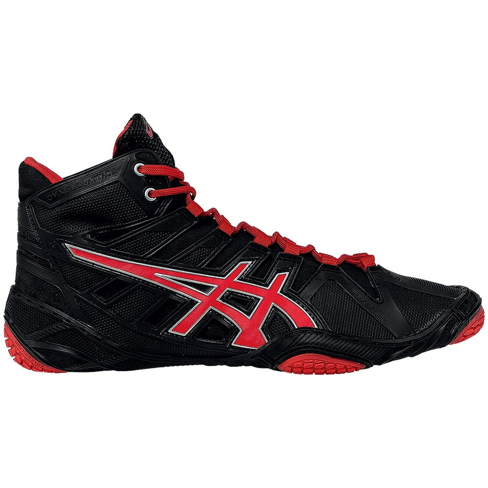 ASICS - asics men's omniflex-attack 2 wrestling shoe, black/pepper red ...