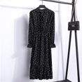thumbnail image 1 of 2022 Women Blue StripedLong Sleeve neck Basic Dresses Button Split Pleated DressXL Gao Jinjia LED, 1 of 2