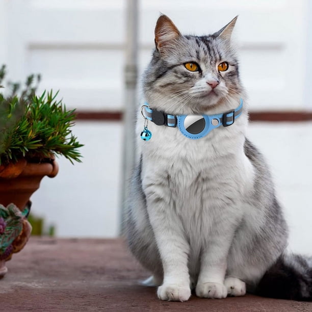 Para Apple Airtag Cat Collar Reflective Safety Buckle Buckle GPS Rastreador Ajustable para gatito de gato