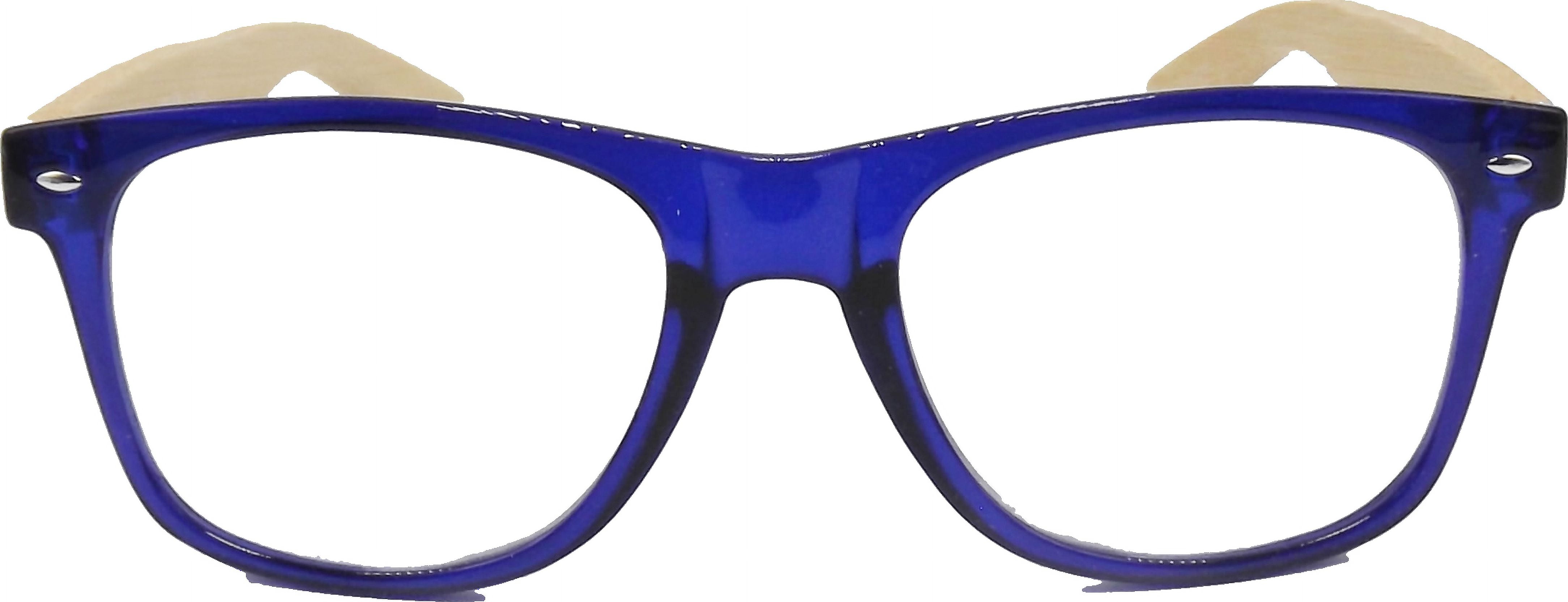 EYEGEMS Brand Men Women +3.00 Reading Glasses Eco Friendly Sustainable Unisex Bamboo Eyeglasses Blue 8471
