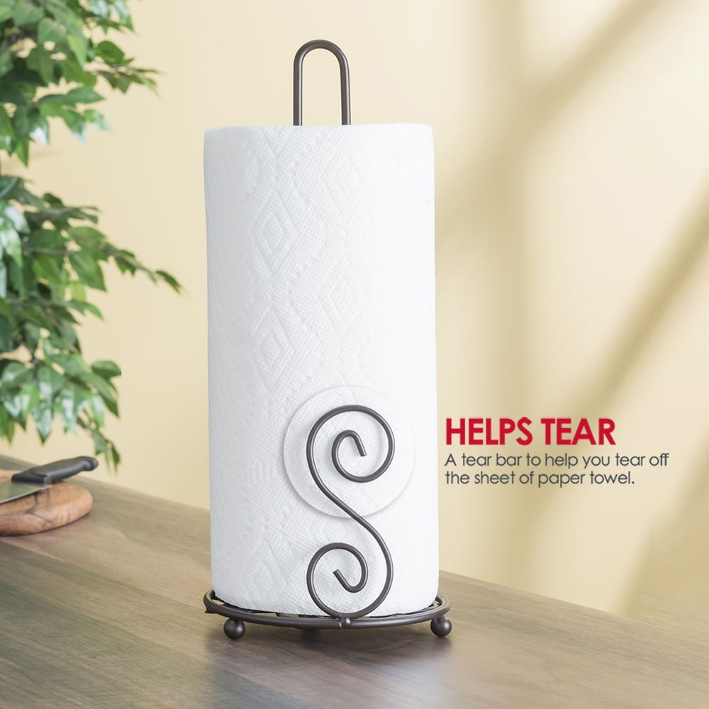 Simplicity Collection Paper Towel Holder, Satin Nickel | KITCHEN  ORGANIZATION | SHOP HOME BASICS - Shop Home Basics