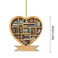 thumbnail image 2 of WIFKLSIIPG DIY Book Lover Heart Shaped Bookshelf Pendant Acrylic Ornament, 2 of 5