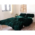 thumbnail image 4 of The Art Box Duvet Cover 3-Piece, Forest Green, Crushed Velvet Quilt Cover with 2 Pillow Shams - Living Room, Bedroom, Hotel Luxury Duvet Set - Ultra Soft Cool and Breathable Duvet Cover, US Twin XL, 4 of 6