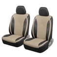 thumbnail image 1 of Fundas para asientos de coche Motor Trend, de piel sintética, color beige, asientos delanteros, 1 of 6