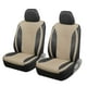 thumbnail image 1 of Fundas para asientos de coche Motor Trend, de piel sintética, color beige, asientos delanteros, 1 of 6