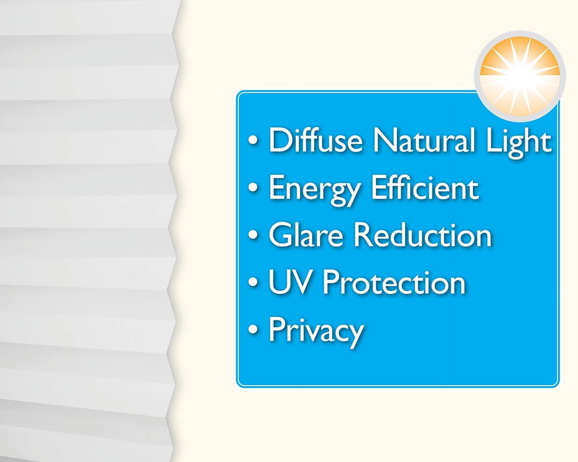 Redi Shade No Tools Original Light Filtering Pleated Paper Shade Butterflies, 36" W x 72" L, 4 Pack
