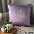 thumbnail image 4 of The HomeCentric Decorative Purple 20"x20" (50x50 cm) Pillow Covers, Velvet Double Side, Linen & Top Zipper Throw Pillows For Sofa, Solid Pattern Modern Style - Velvet Purple Jules, 4 of 10