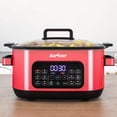 thumbnail image 2 of Heynemo 6.5QT Digital Multi Cooker, 12-in-1 Slow Cooker & Roaster with Timer, Temp Control, Delay Start, Nonstick Pot, Red, 2 of 10