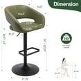 thumbnail image 5 of Modern Swivel Bar Stools, Adjustable PU Leather Counter Bar Chairs with Footrest for Kitchen Island Dining Room, 5 of 11
