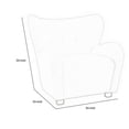 thumbnail image 5 of Lao Accent Chair- Wingback Design- Cushioned Tufted Back- Beige- Brown, 5 of 6