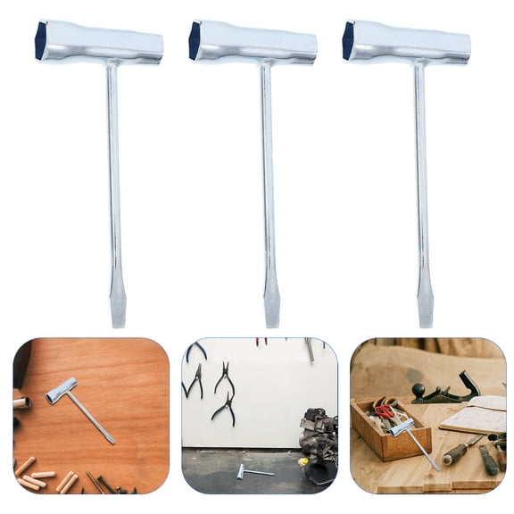 MUSEYA 3Pcs Lawn Mower Tool Set Silver Carbon Steel Mower Parts and Accessories Garden