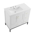 thumbnail image 7 of 36'' Bathroom Vanity with Single Sink Combo, Modern Bathroom Sink Cabinet with 4 Drawers and Shelf, Wood Bathroom Storage Cabinet with Buffered Doors, 7 of 7