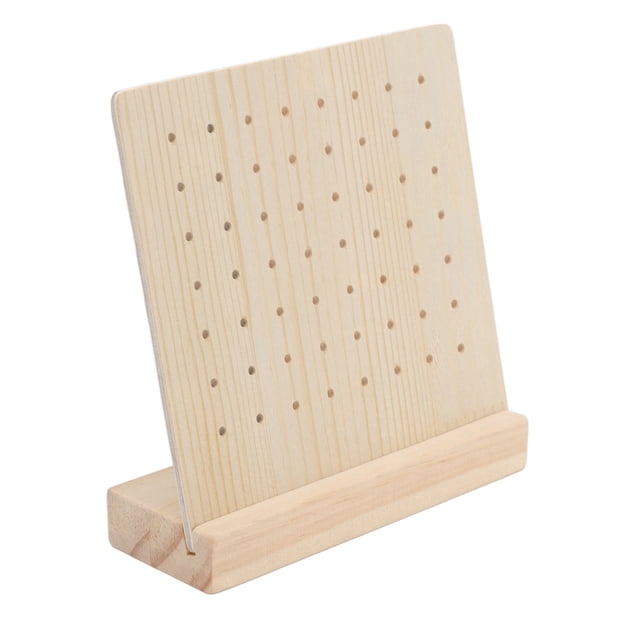 Exhibición De Aretes De Madera, Base Gruesa Madera De Primera Gran Capacidad Tablero Perforado Con Exhibición De Aretes Ampliamente Utilizado Fuerte Y Duradero Para