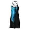 thumbnail image 5 of Dress for Summer Women's Summer Fashion Printed Sleeveless Suspenders Pullover Ladies Dress Sky Blue M, 5 of 5