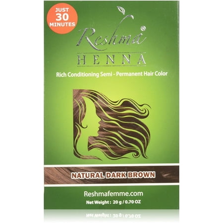 Reshma Henna 7 Fl. Oz. Natural Dark Brown Rich Conditioning Semi-Permanent Hair