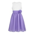 thumbnail image 3 of YiZYiF Kids Girls Pleated Flower Girls Dress Chiffon Sleeveless Birthday Party Dress, 3 of 7
