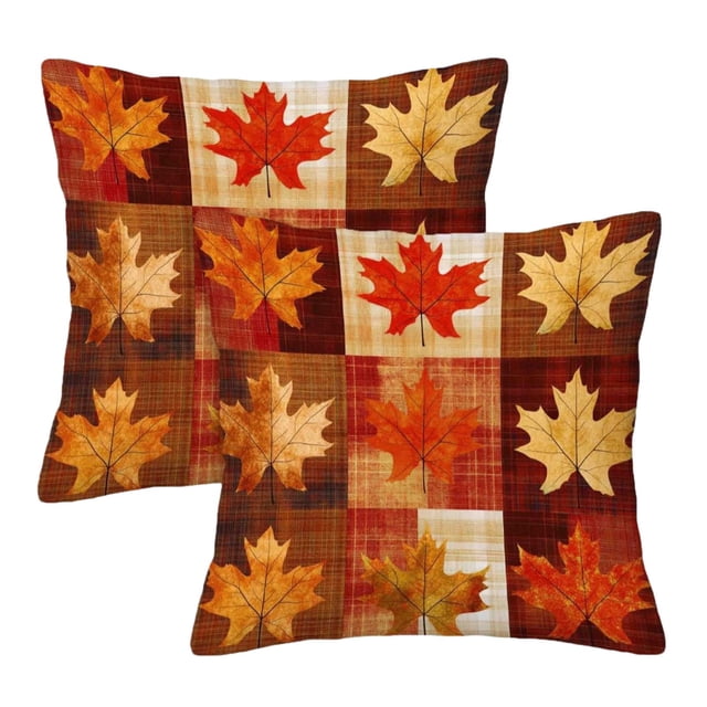 BotaniNest Thanksgiving Maple Leaf Pumpkin Covers Cozy Decorative Throw For Home Sofa Couch And Perfect Fall