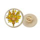 thumbnail image 1 of Broche de Oro Metálico Circular Unbranded Francia Europa Emblema Nacional, 1 of 3