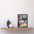 thumbnail image 4 of Artery8 Tenby Harbour Beach Coastal Townscape Colourful Living Room Artwork Framed Wall Art Print A4, 4 of 5