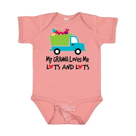 

Inktastic Granna Loves Me Lots Grandchild Gift Baby Boy or Baby Girl Bodysuit