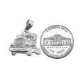 thumbnail image 3 of Rhodium Plated 925 Sterling Silver 20MM Big Rig Truck Charm, 3 of 5