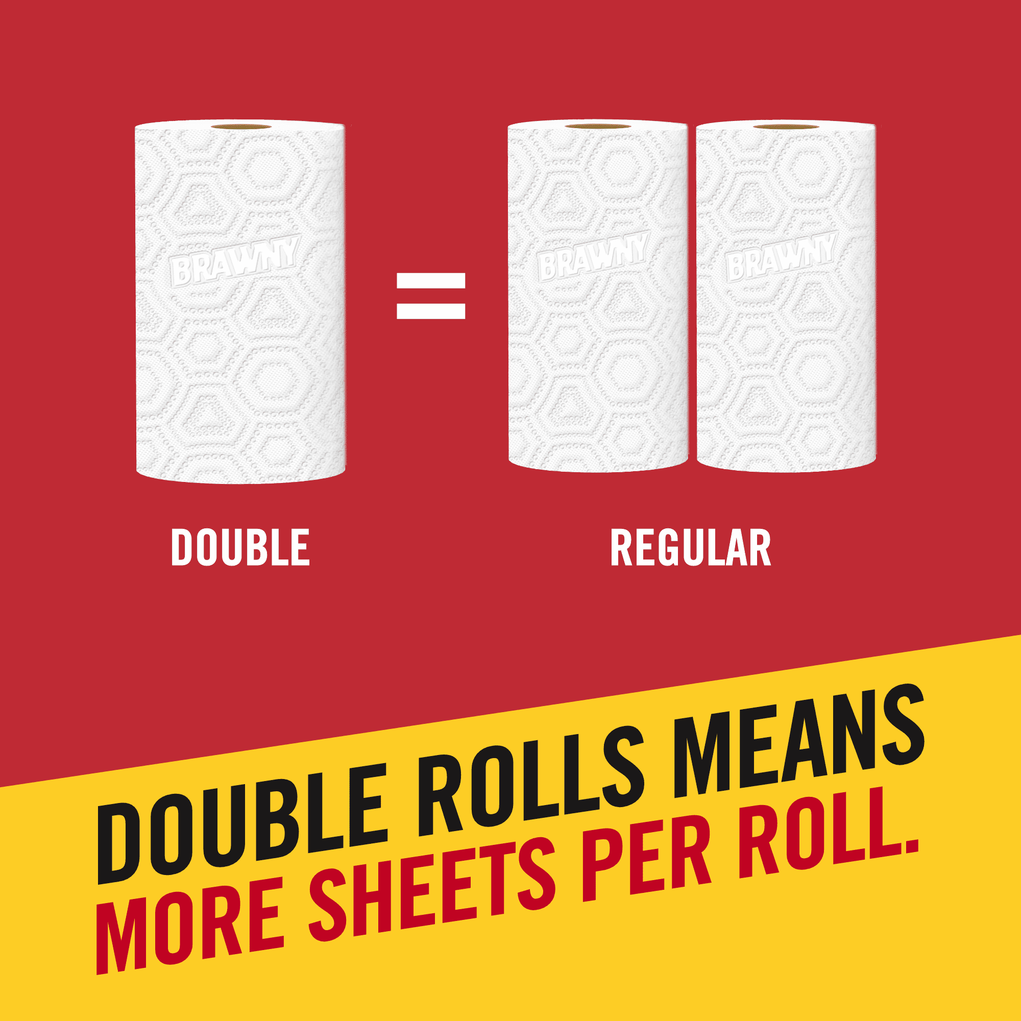 Brawny® Tear-A-Square® Paper Towel Double Rolls, 6 rolls - Harris Teeter