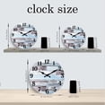 thumbnail image 4 of Blue Wood Clock for Living Room Farmhouse Wall Clocks Battery Operated 12 Inch Analog Rustic Wall Clock Silent (MDF No Solid Wood), 4 of 4