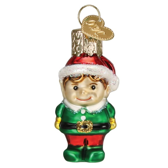 Old World Christmas Mini Elf Glass Blown Ornament for Christmas Tree