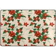 thumbnail image 4 of Dreamtimes Christmas Red Flowers Non-Slip Area Rug 36"x24", Winter Plants Floor Carpet Comfort Floor Mats Decor for Indoor Front Porch,Living Room, Bedroom,Kitchen, 4 of 5