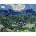 thumbnail image 2 of Vincent van Gogh 24x20 Black Ornate Framed Double Matted Museum Art Print Titled: The Olive Trees (1889), 2 of 5