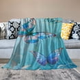 thumbnail image 2 of Chilfamy Butterfly Blanket for Girls,Kids Butterfly Throw Blanket for Boys and Girls,Cool Small Soft Throw Blanket Gifts, Comfy Blanket for Boys Kids Baby, 2 of 6
