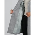 thumbnail image 5 of DARING DIVA Women's Double Breasted Slant Pocket Button Down Belted Coats Grey S, 5 of 6