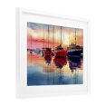 thumbnail image 2 of Stupell Industries Traditional Red & Blue Boats at Sunset White Framed Print Under Glass, 21 x 17, by Franklyn Gregory, 2 of 8