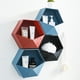 thumbnail image 3 of Decoración De Pared Sin Perforaciones Geométricas Montadas En La Pared De La Sala De Estar Nórdica Estante De Baño Decoración De La Sala De Estar Estante De Almacenamiento Hexagonal Methold HA027701-01, 3 of 7