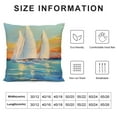 thumbnail image 5 of Nawypu  Abstract Art Oil Painting Cushion Cover Sailboat on Ocean Sail  Pillowcases Decoration for Sofa Bed Chair Car Square Pillow Cover , Blue, 5 of 5