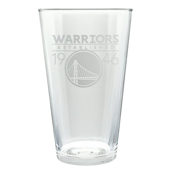 Golden State Warriors Etched 16oz. Rally Cry Pint Glass
