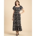 thumbnail image 2 of Moomaya Printed Long Dress For Women, Chic Resort Wear Maxi Dress, 2 of 9