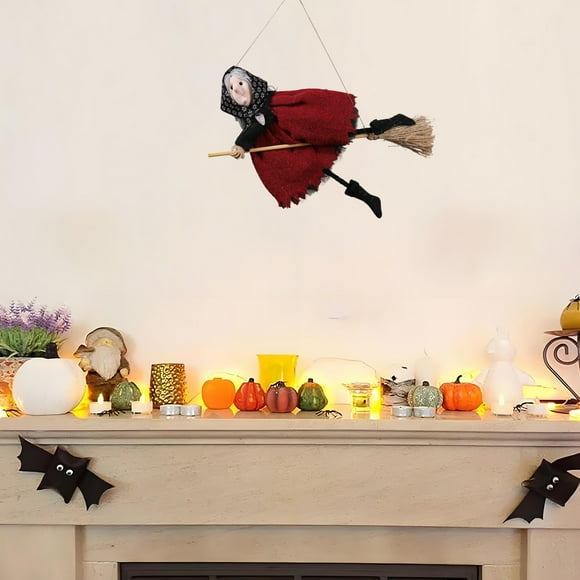 Colgante de Halloween, festival de fantasmas, colgante de bruja, escobas, decoración de casa fantasma, accesorios, decoraciones de KTV que pueden provocar una risa horrible.