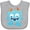 AC-Heather Grey, variant on Inktastic Cute Monster, Blue Monster, Funny Monster, Horns Boys or Girls Baby Bib