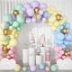 thumbnail image 1 of Kit de guirnalda de globos en colores pastel de 135 piezas, arco de globos de unicornio macarrón arcoíris, globos de confeti dorados coloridos para cumpleaños en colores pastel, baby shower, boda, 1 of 5