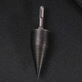 thumbnail image 2 of 1Pc 38mm Household Triangle Handle Wood Chopping Tool Electric Wood Splitting Drill Bits (Black, Round Shank), 2 of 3
