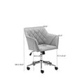 thumbnail image 5 of Executive Chair Blue Bucket Office 360 Swivel Diamond Tufted Plush Make-Up Vanity Office Job, 5 of 5