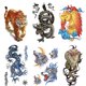 thumbnail image 2 of Juego de 6 pegatinas desechables para tatuajes, tatuajes falsos impermeables para adultos (190x120 mm) Ehuebsd Libre de BPA, 2 of 9
