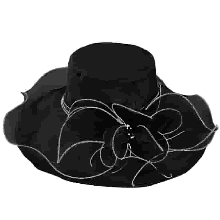 ladies fancy dress hats BARBARA HAT - Navy Blue