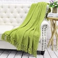 thumbnail image 5 of HOME SOFT THINGS COBIJA TEJIDA REVERSIBLE MANTA LIGERA SÚPER SUAVE Y ACOGEDORA - VERDE SIDRA - 127X152.4CM, 5 of 5