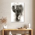 thumbnail image 2 of Elephant Stock Dusty African Elephant Wall Art - Vertical Canvas Wall Art - Living Room Wall Decor - Animal Canvas - White And Gray Decor - 24" x 36", 2 of 8