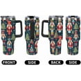 thumbnail image 5 of 40oz Insulated Stainless Steel Tumbler with Handle, Christmas Nutcracker Tree Leakproof Water Bottles Travel Mug with Lid And Straw for Water, Iced Tea Or Coffee for Most Car Cup Holder, 5 of 6